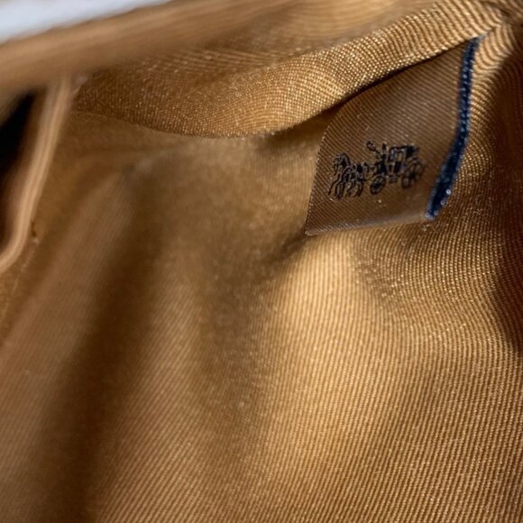 COACH Double Zip Corner Wristlet Wallet Signature Canvas + Hang Tag/Charm EUC - Picture 8 of 10